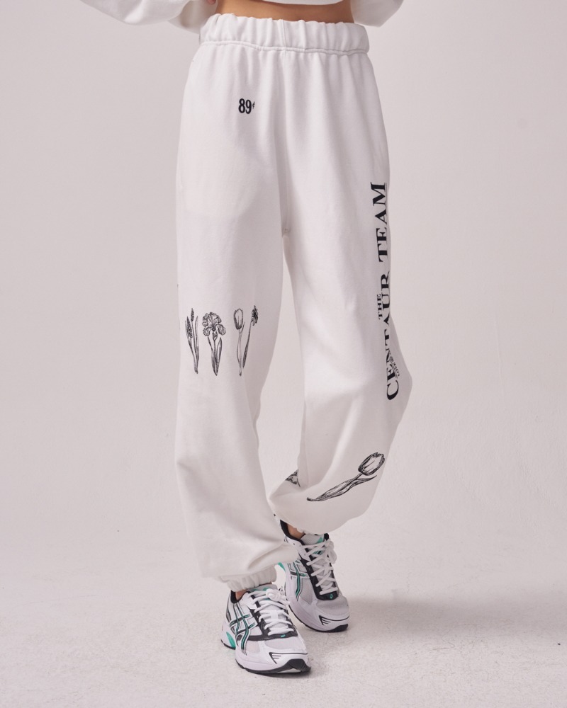 [TC22SSPT03WH] EVERY FLOWER SWEATPANTS [WHITE]