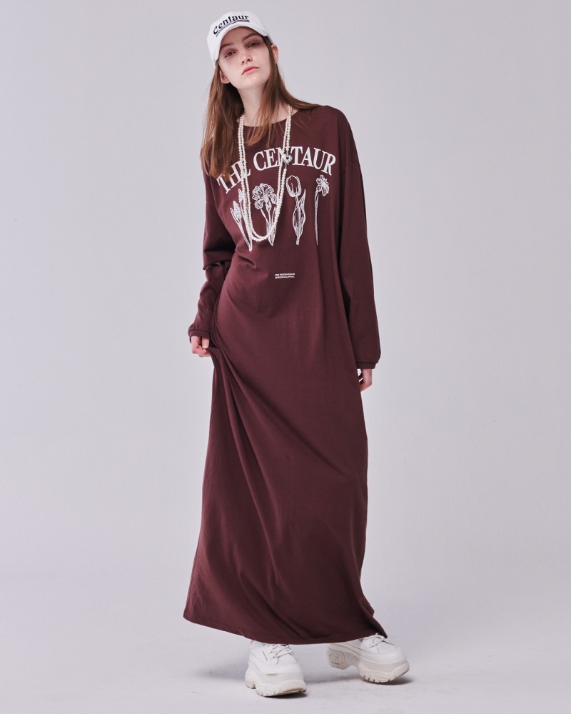 DRESS FOUR BEAUTY LOOSE_BROWN