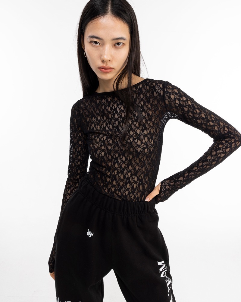 LACE SEE THROUGH TOP_BLACK